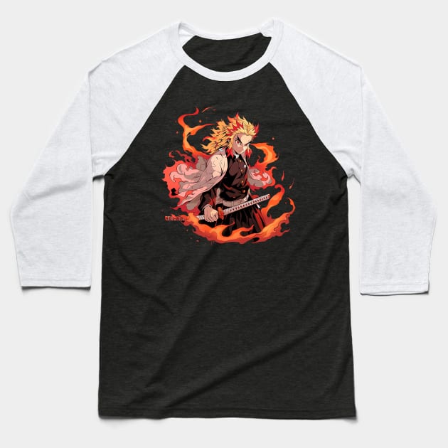 rengoku Baseball T-Shirt by pokermoment